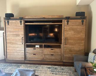 Baumann Media Wall Unit from Arhaus (112"L x 85.5" H)