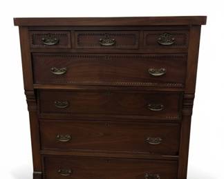 Vintage Eastlake Style Mahogany Chest of Drawers