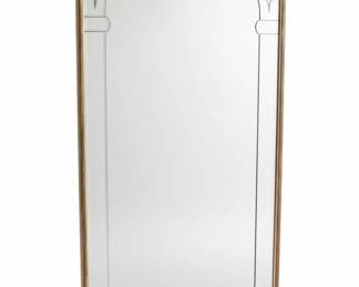 Venetian Style Arched FULLSIZE Wall Mirror with Etched Floral Motifs second image