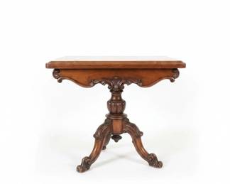 Victorian Walnut Marquetry Card Table third image