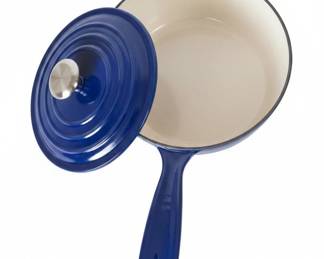 Le Creuset Signature Enameled Cast Iron Saucepan .Qt. Marseille Blue second image