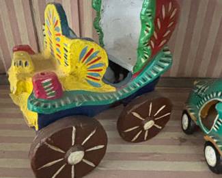 Mexican Folk Art Clay Toy Vehicles by Candelario Medrano Ortega second image