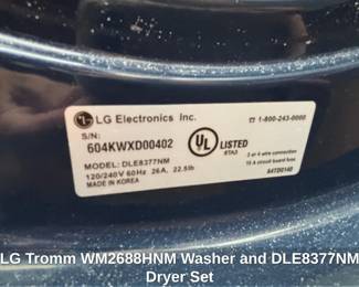 LG Tromm WMHNM Washer and DLENM Dryer Set fourth image