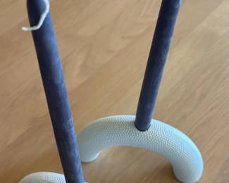 Pair of Textured Ceramic Arch Vases second image