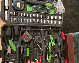 Piece Home Repair Hand Tool Set with Screwdriver, Hammer, Pliers, and Sockets