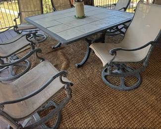 Hanover Monaco Piece Outdoor Patio Dining Set second image