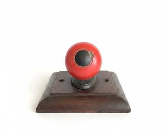 Vintage Bakelite Doorbell Push Buttons on Wooden Blocks second image