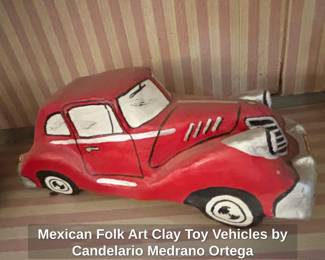 Mexican Folk Art Clay Toy Vehicles by Candelario Medrano Ortega third image