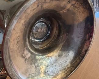 Vintage Brass Champagne Bucket on Pedestal second image