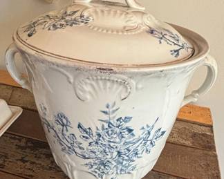 Antique French Ironstone Soup Tureen with Lid