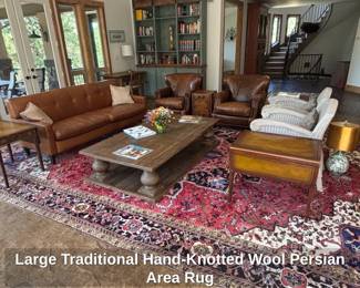 Large Traditional HandKnotted Wool Persian Area Rug