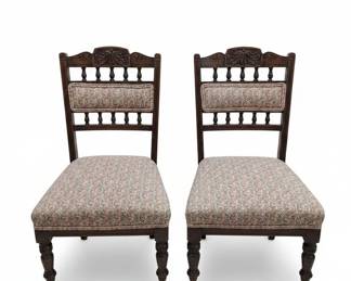 Victorian Eastlake Side Chairs