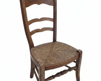 Antique French PrieDieu Prayer Chair with Rush Seat
