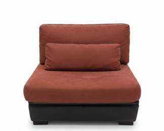 Armless Modular Lounge Chair with Bolster Pillow
