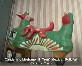Candelario Medrano El Tren Mexican Folk Art Ceramic Train