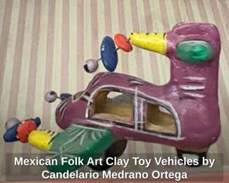 Mexican Folk Art Clay Toy Vehicles by Candelario Medrano Ortega sixth image
