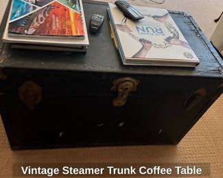 Vintage Steamer Trunk Coffee Table