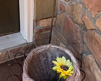 Vintage Wrought Iron Garden Plant Cart