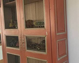 French Country Style Painted WireMesh Jelly Cabinet second image