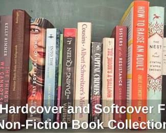 Assorted Hardcover and Softcover Fiction and NonFiction Book Collection