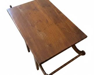Vintage Mahogany Tiered Side Table with Fretwork second image