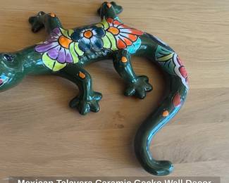 Mexican Talavera Ceramic Gecko Wall Decor second image