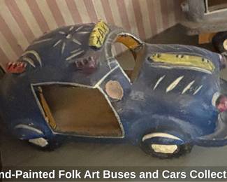 HandPainted Folk Art Buses and Cars Collection fifth image