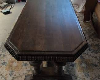 Mediterranean Revival Style Trestle Coffee Table fourth image