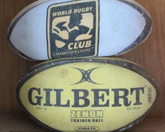 Gilbert Zenon Rugby Training Ball and World Rugby Club Championships Ball