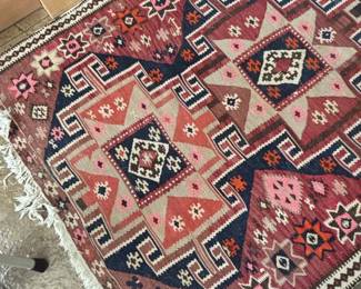 Vintage Anatolian Kilim Rug with Geometric Medallions second image