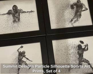 Summit Designs Particle Silhouette Sports Art Prints, Set of