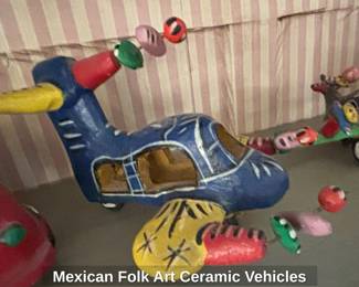Mexican Folk Art Ceramic Vehicles second image