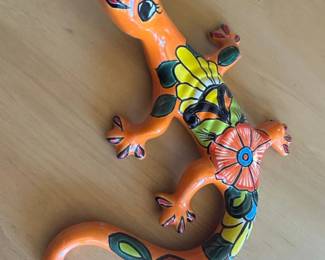 Mexican Talavera Ceramic Gecko Wall Decor