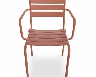 Coral Metal Slat Patio Chair
