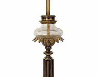 Vintage Stiffel Hollywood Regency Brass and Glass Table Lamp second image