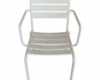 Vintage Metal Slat Patio Armchair