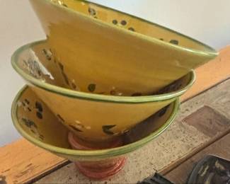 Assorted Decorative Ceramic Kitchenware Collection with Gravy Boat