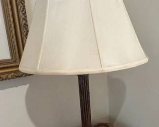 Vintage Silver Plated Corinthian Column Table Lamp