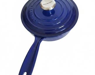 Le Creuset Signature Enameled Cast Iron Saucepan .Qt. Marseille Blue
