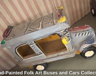 HandPainted Folk Art Buses and Cars Collection fourth image