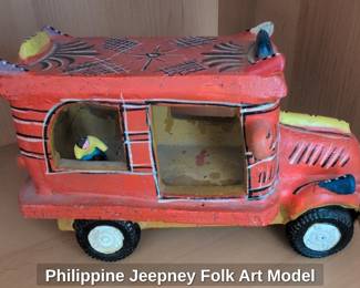 Philippine Jeepney Folk Art Model
