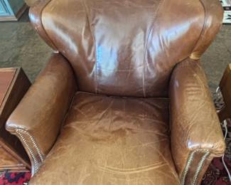 Pair of Vintage Leather Club Chairs by Hancock Moore second image