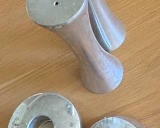 Foley Stainless Steel MidCentury Modern Salt and Pepper Shakers