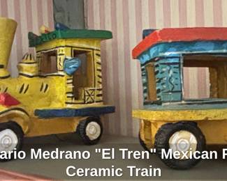 Candelario Medrano El Tren Mexican Folk Art Ceramic Train third image