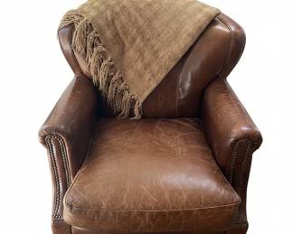 Pottery Barn Fenton Woven Leather Dining Chair