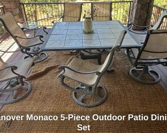 Hanover Monaco Piece Outdoor Patio Dining Set
