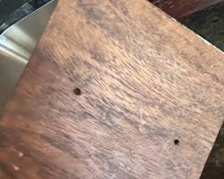 Vintage Bakelite Doorbell Push Buttons on Wooden Blocks third image
