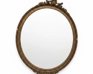 Vintage Syroco Hollywood Regency Oval Gilt Mirror