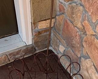 Vintage Wrought Iron Garden Plant Cart second image