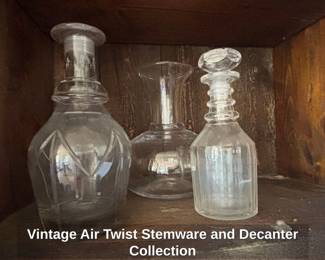 Vintage Air Twist Stemware and Decanter Collection second image